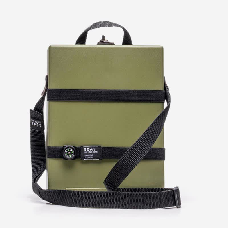 Portable Writers Messenger Wood Box Artist Tool Box for Outdoor Painting