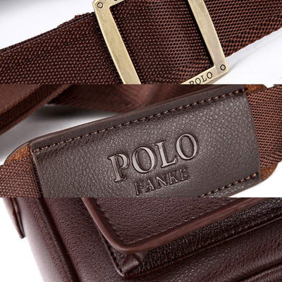 Men's Leather Shoulder Bag Crossbody Bag Small Messenger Bag for Work Business
