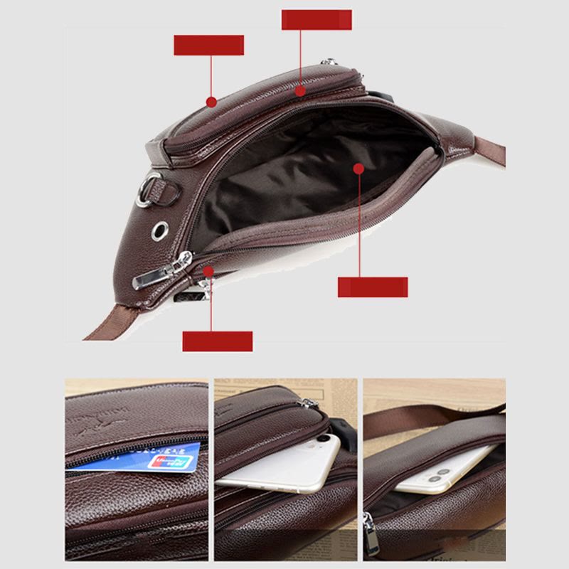 Waist Bag For Men Intimate Casual Large Capacity Crossbody Purse