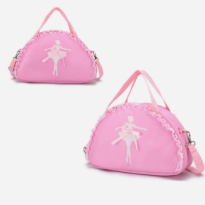 Girls Crossbody Bag Handbag Ballerina Pattern Nylon Dance Bag