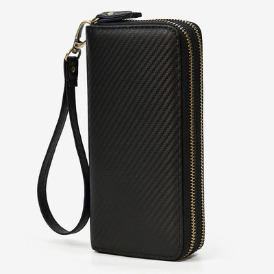 Long Wallet For Men Genuine Leather Retro Casual Clutch