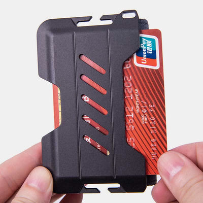Genuine Leather Bifold Mens Leather Airtag Wallet BFID Blocking Card Holder