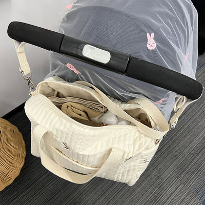 Diaper Bag Tote Soft Cotton Mommy Shoulder Bag Handbag Baby Bag