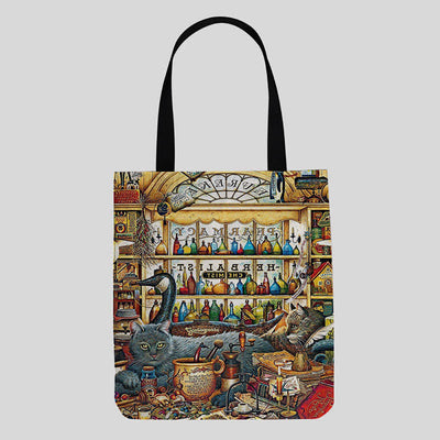Cute Kitty Canvas Tote Bag for Women Men Multifunction Shoulder Purses