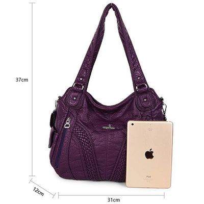 Women's Solid Color Hobo Bag