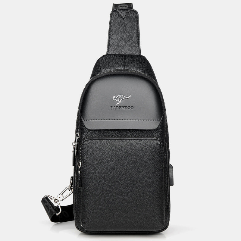Multipurpose Sling Bag Waterproof Soft Crossbody Backpack with USB Charger Port