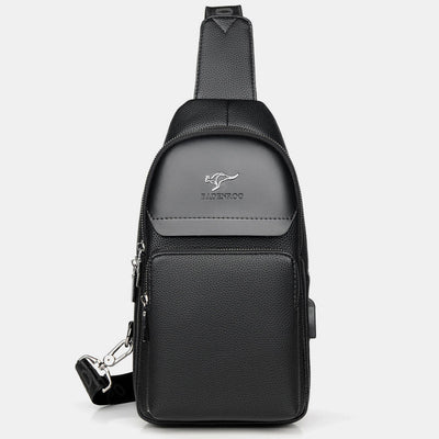 Multipurpose Sling Bag Waterproof Soft Crossbody Backpack with USB Charger Port