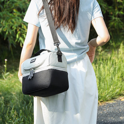 Cooler Bag For Outing Double Layer Insulation Crossbody Picnic Bag