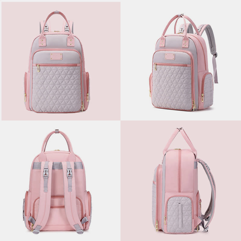 Portable Mommy Bag For Women Outdoor Waterproof Multifunctional Oxford Backpack