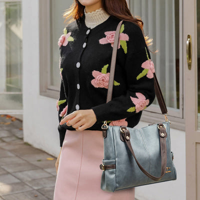 Bright Color Handbag Tote Women Dating Large Crossbody Leather Purse