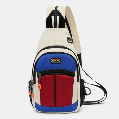 Mini Shoulder Backpack Colorblock Crossbody Sling Bag Daypack for Women Men