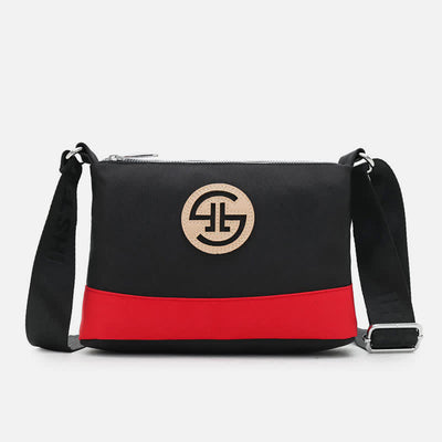 Triple Zip Small Crossbody Bag Lightweight Waterproof Nylon Handbag for Women