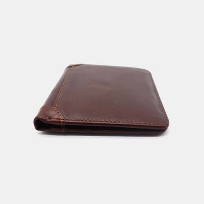 Men's Genuine Leather RFID Blocking Front Pocket Wallet Card Holder