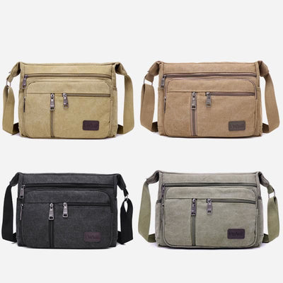 Crossbody Bag For Men Vintage Outdoor Canvas Business Shoulder Bag