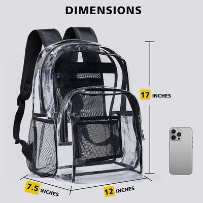 Backpack For School Students Trasparent PVC Leisure Daily Schoolbag
