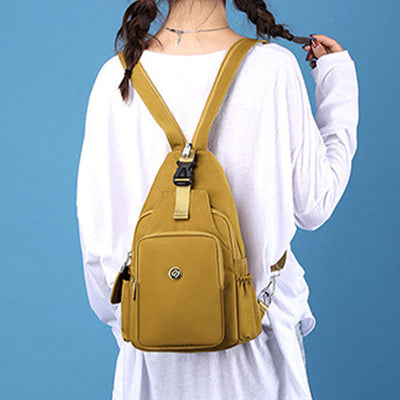 Multifunctional Sling Bag For Women Portable Waterproof Nylon Backpack