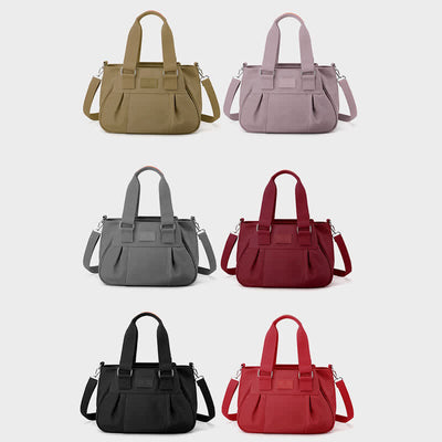 Triple Layer Nylon Purses for Women Top Handle Satchel Crossbody Bag