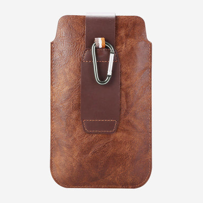 Retro Men EDC Genuine Leather Phone Bag