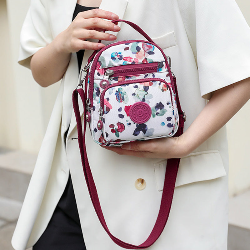Floral Print Sling Bags for Women Crossbody Backpack Multipurpose Shoulder Bag