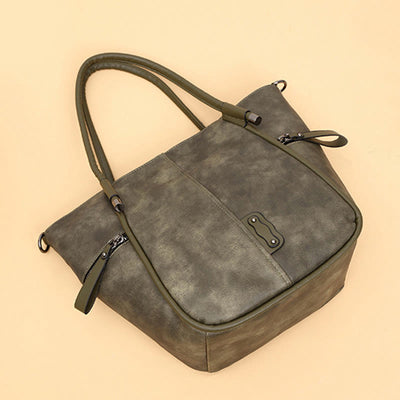 Tote Bag for Women Vintage Large Capacity PU Leather Handbag