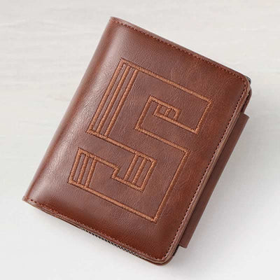 Large Capacity Leather Wallet Credit Card Holder RFID Blocking Money Organizer