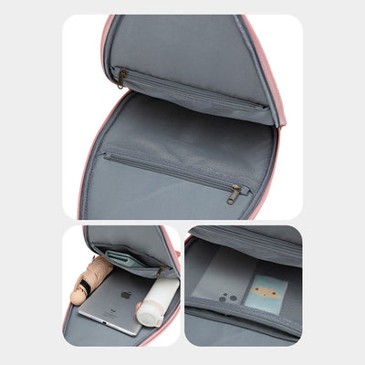 Racket Bag For Women Plaid Pattern Waterproof Polyester Crossbody Bag
