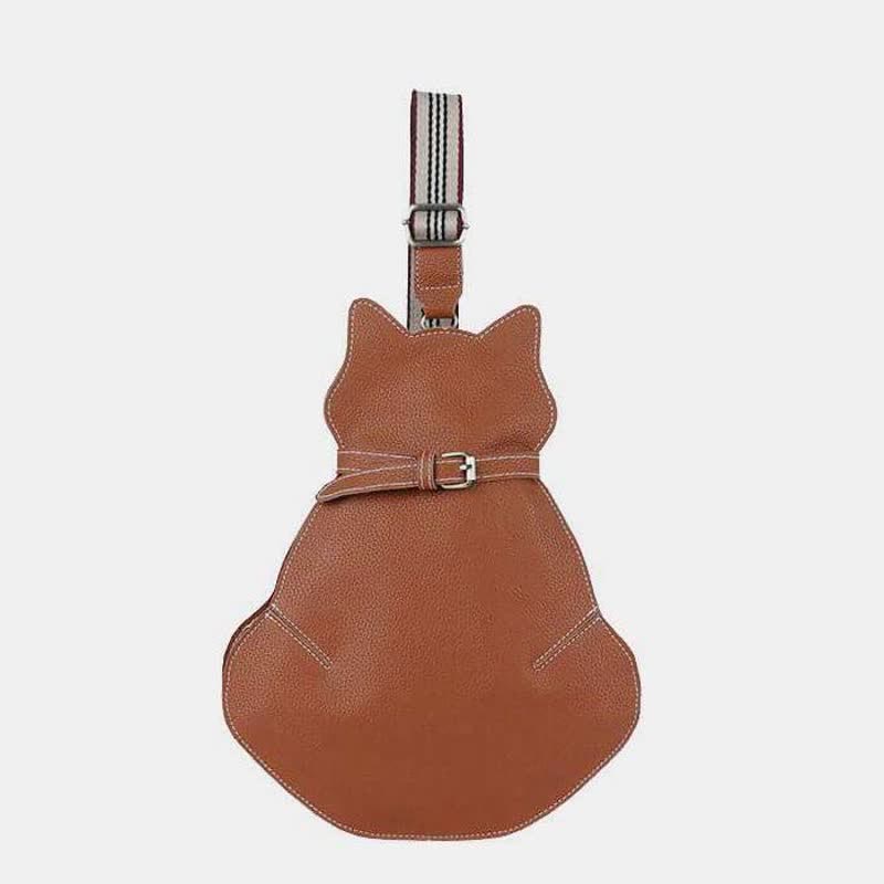 Cute Cat Shaped PU Leather Sling Bag Ladies Crossbody Shoulder Bag