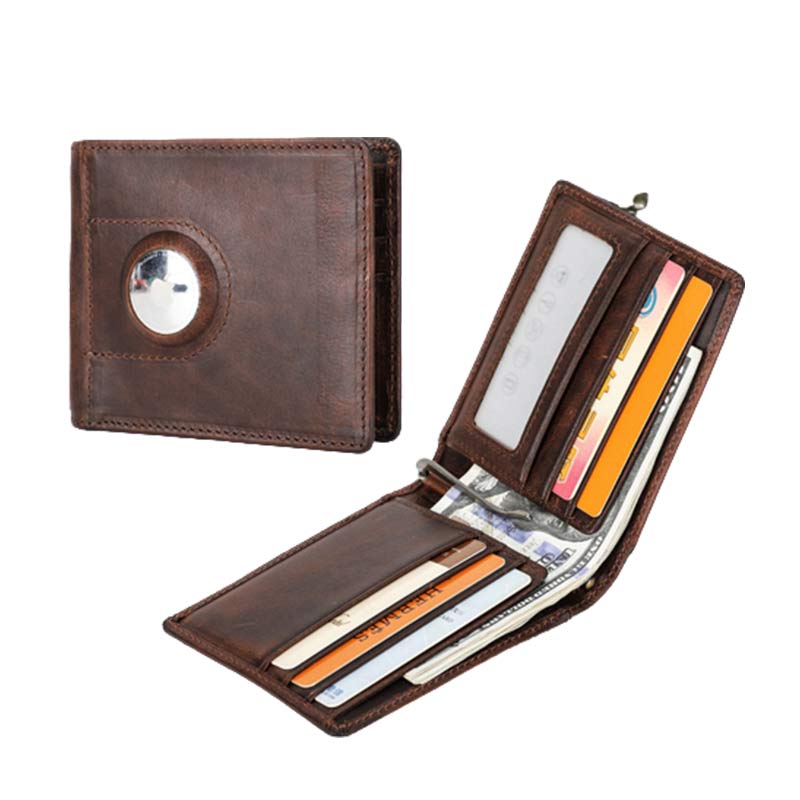 Multi Slot Leather Airtag Wallet