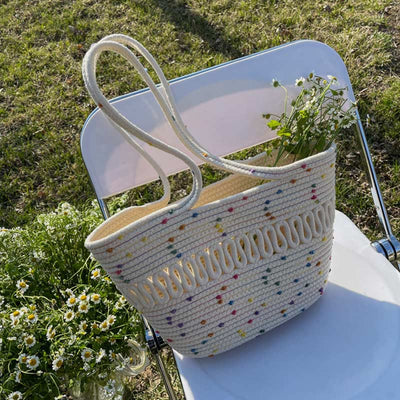 Tote Bag for Women Large Capacity Straw Beach Shoulder Bag