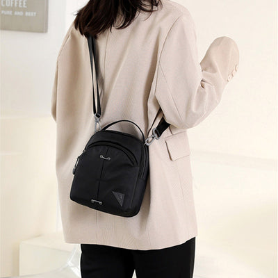 Double Layer Nylon Small Womens Mens Crossbody Bag Waterproof Lightweight Purse
