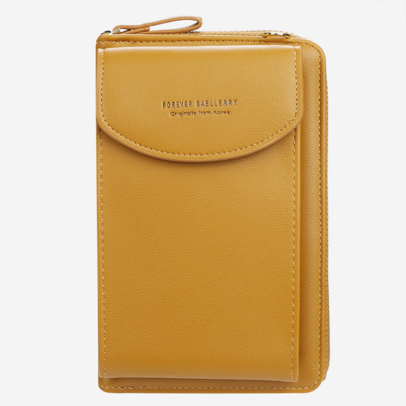Large Capacity Elegant Long Crossbody Wallet With Phone Position