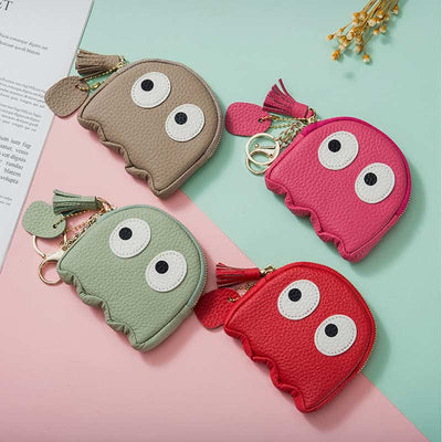 Cute Coin Purse for Women Girls Genuine Leather Change Pouch Wallet