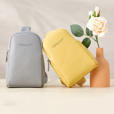 Lightweight Casual Sling Bag for Women PU Leather Small Crossbody Backpack