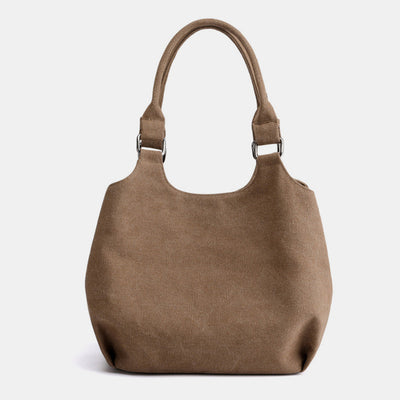Triple Compartment Canvas Tote Lightweight Functional Hobo Handbag Purse