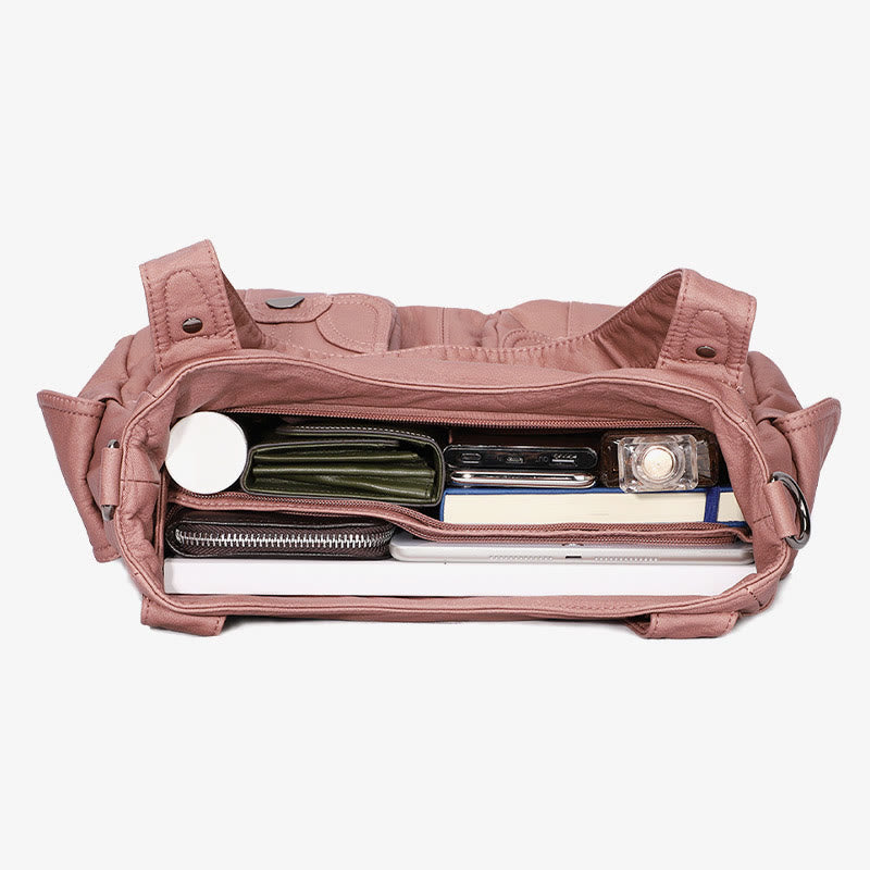 Tote For Women Daily Outing Multiple Pocket Solid Color Bag - image 2