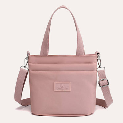 Functional Crossbody Bag Shoulder Bag Multi-pocket Lightweight Solid Color Handbag