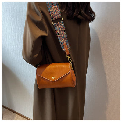 Retro Crossbody Bag for Women PU Leather Shoulder Bag Satchel Purses