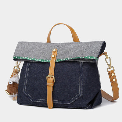 2Pcs Denim Handbag Set Fashion Crossbody Bag Set for Women - image 8
