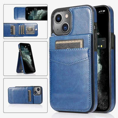iPhone Wallet Case Quality Kickstand Phone Case with Multiple Card Slot