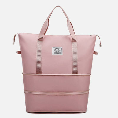 Women Double Expansion Travel Bag Large Lightweight Oxford Duffel Bag