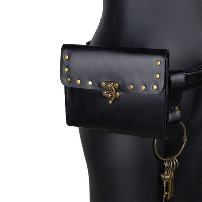 Medieval Renaissance Waist Bag Pouch Belt Holster with Belt Key Chain