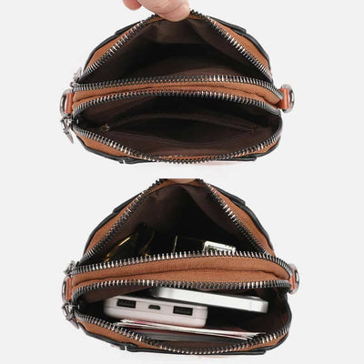 Soft Leather Phone Bag For Lady Crossbody Mini Bag