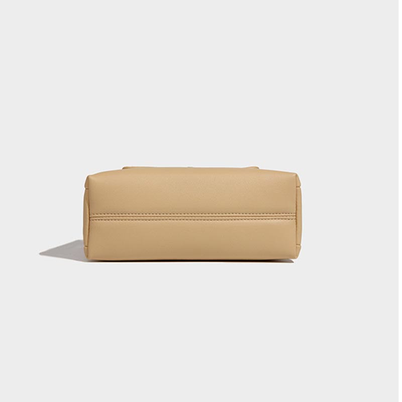 Top-Handle Bag For Women Plain Color Vintage Soft Leather Crossbody Bag