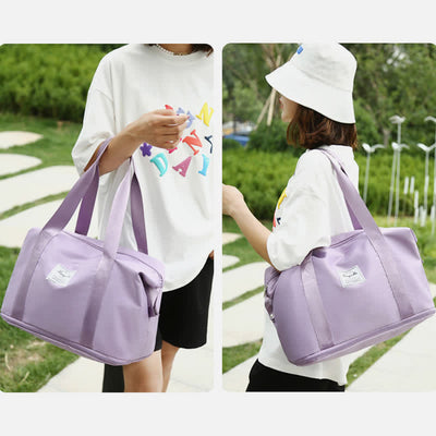 Travel Duffel Bag Sports Tote Gym Bag Shoulder Weekender Overnight Bag
