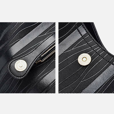 Stripe Pattern Handbag Women Large Vegan Leather Crossbody Bucket Bag