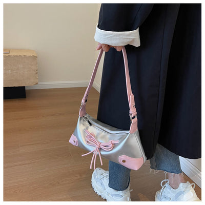 Shoulder Bag For Women Light Color Vegan Leather Daily Purse