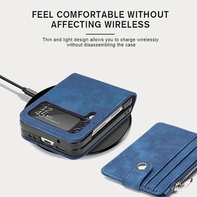 Phone Case For Z Flip 6 / Z Flip 5 2-In-1 Detachable Samll Wallet