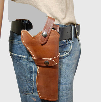Leather Holster For Women Men Outside Waistband Carry Holster
