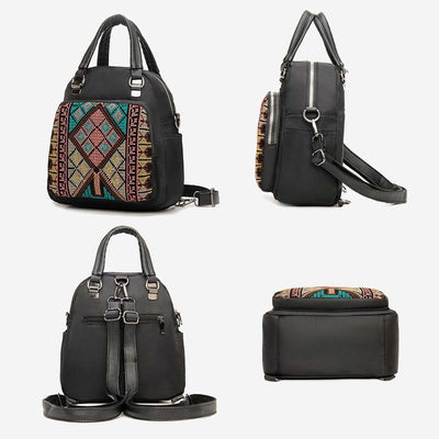 Multi-Carry Folk-Custom Bohemian Backpack