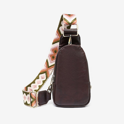 Sling Bag For Women Lightweight Wide Straps Leather Shopping Bag